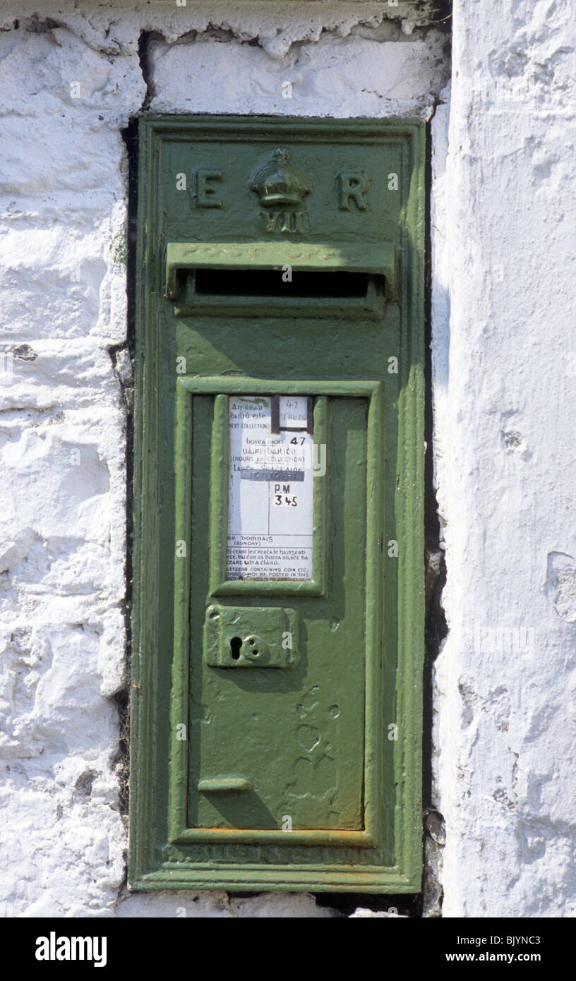Green Letter Box, Coole, County Westmeath, Ireland, Edward VII royal