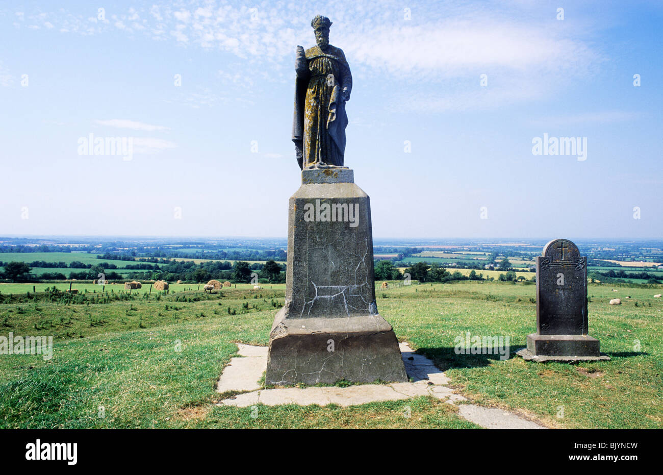 Hill of Tara Monument, County Meath, Ireland Eire statue Irish scenery