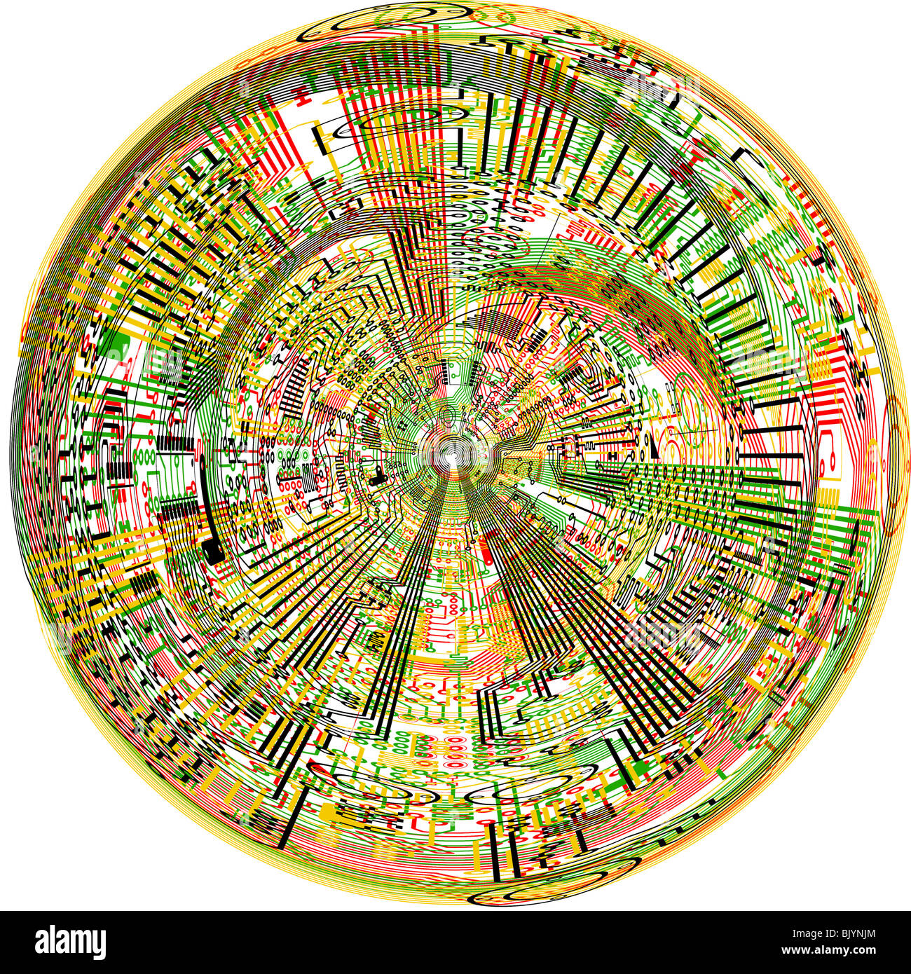 Electronic graphic conceptual abstract background - computer components ...