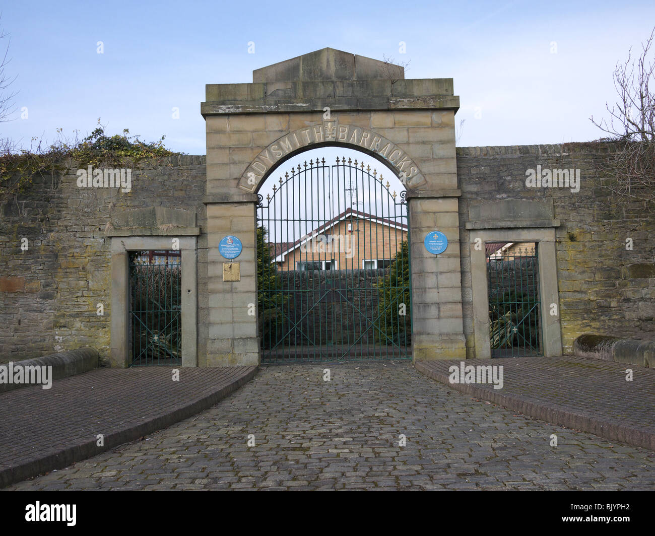 Ladysmith Barracks Gateway. Stock Photo