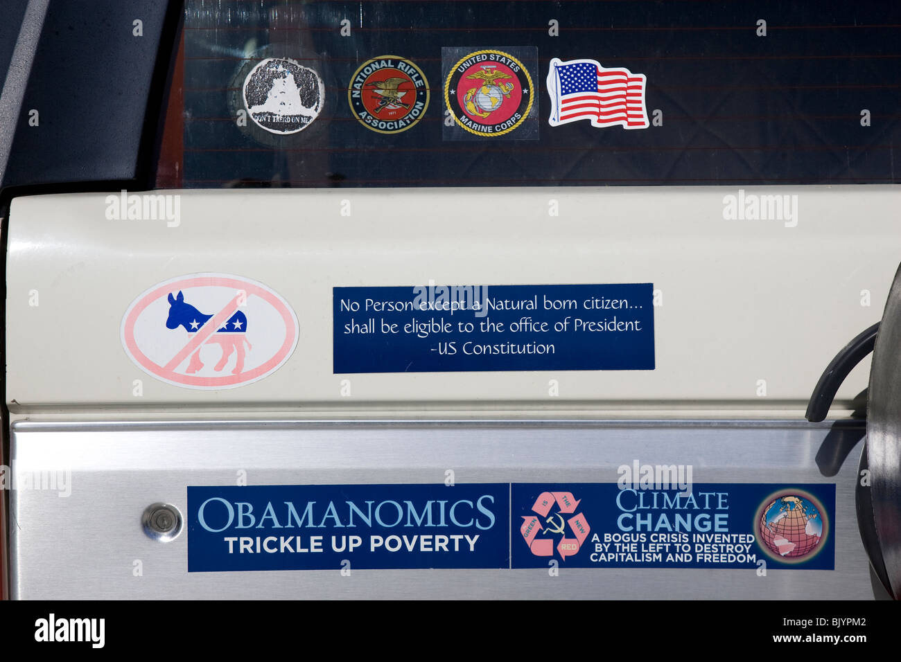 Conservative American Political Bumper Stickers Stock Photo