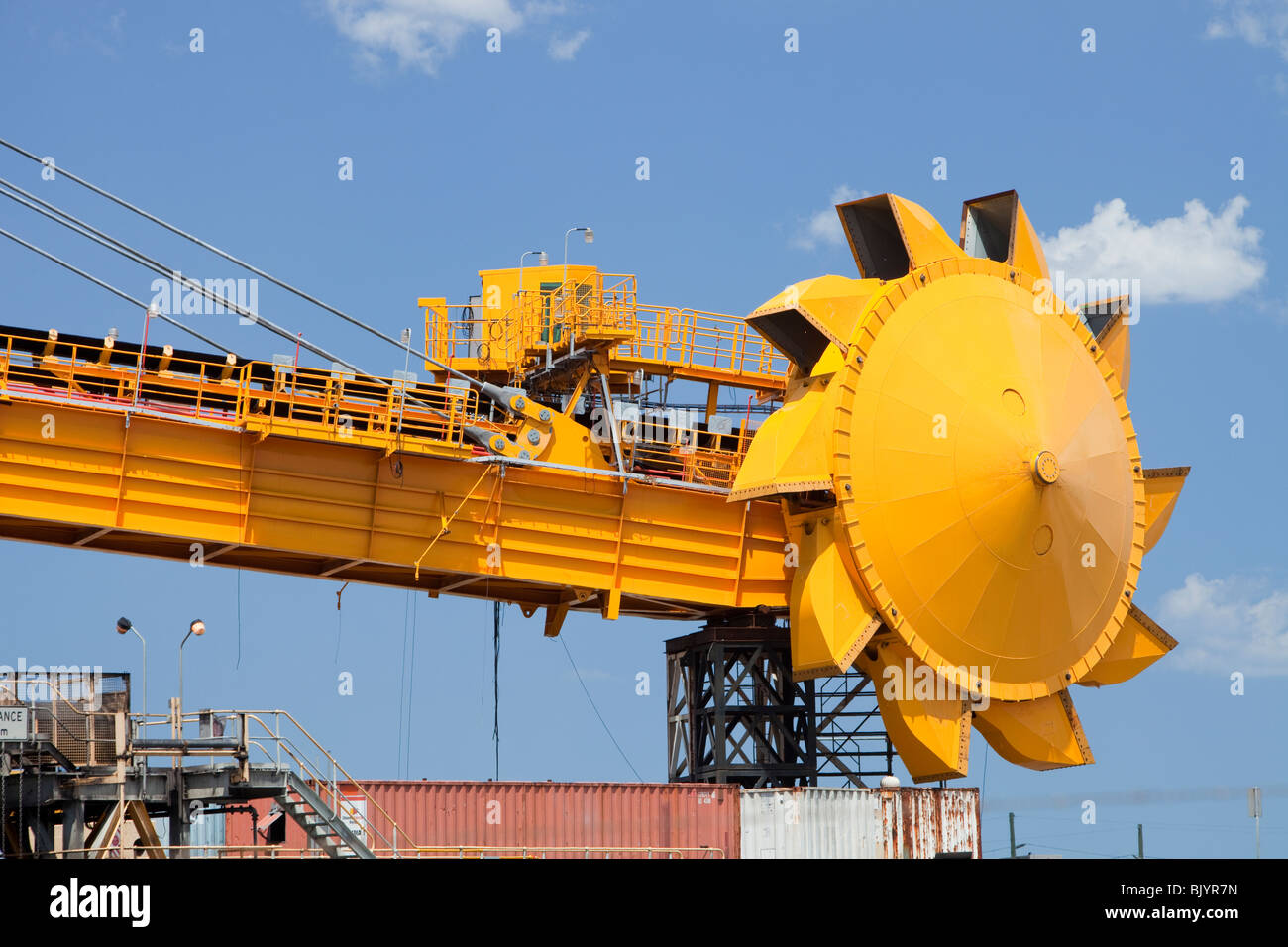 Coal moving machinery at Port Waratah in Newcastle which is the worlds largest coal port. New