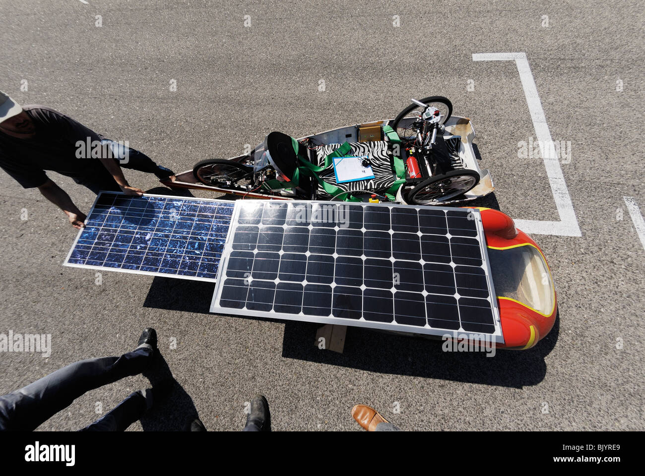 solar powered vehicle Stock Photo