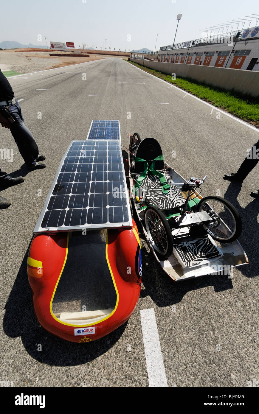 solar powered vehicle Stock Photo