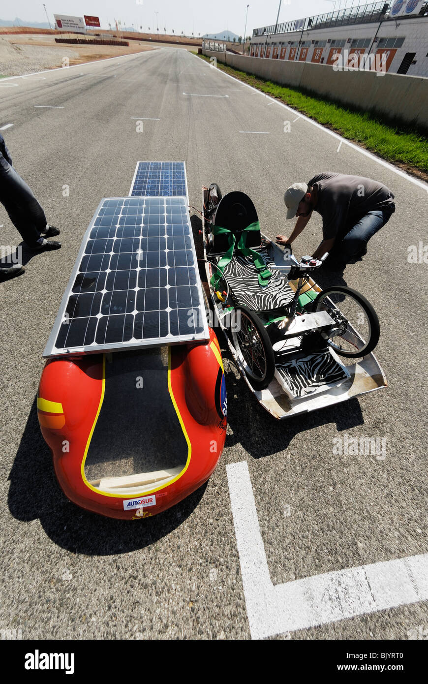 solar powered vehicle Stock Photo