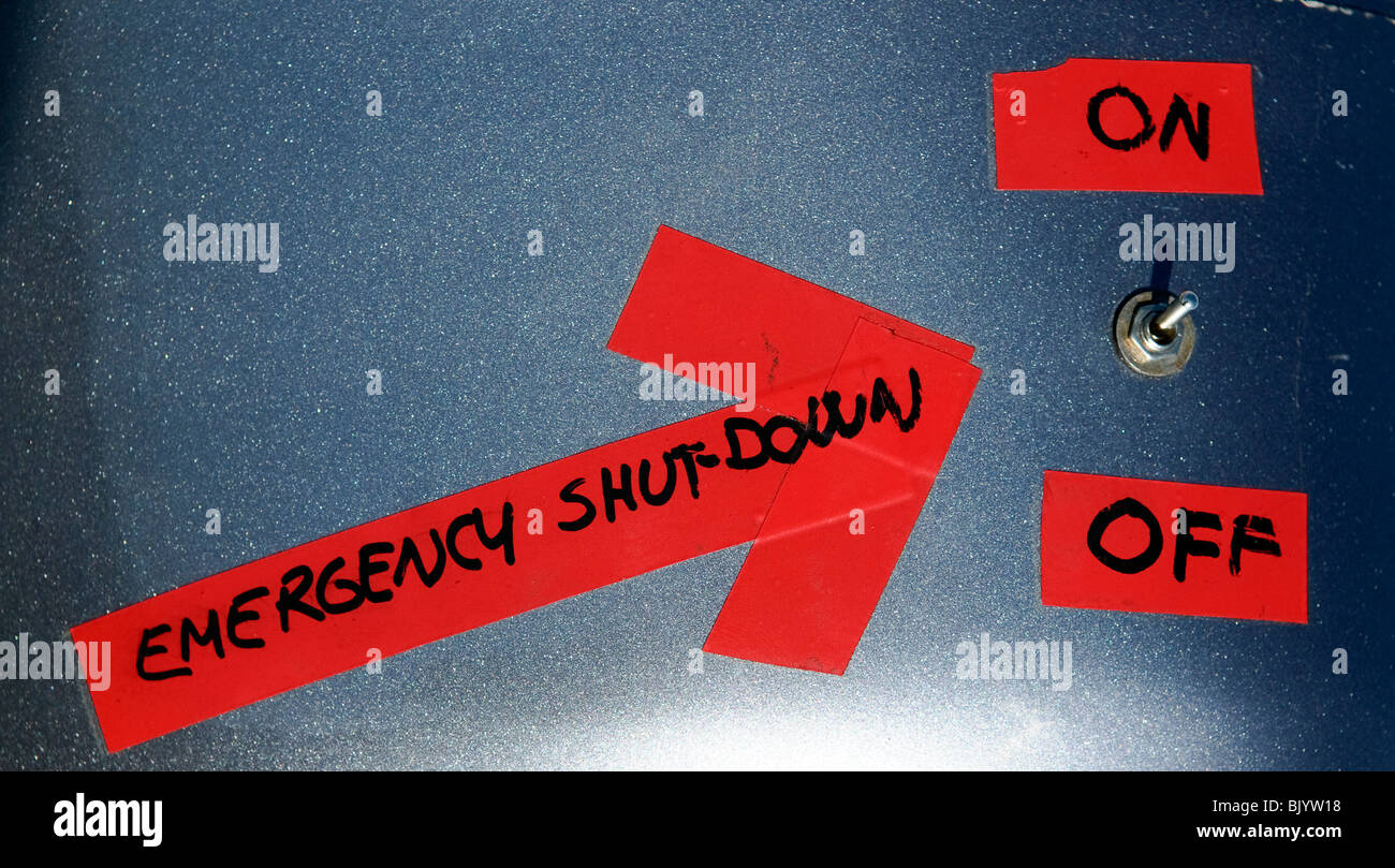 emergency shut off switch on selfbuilt race car Stock Photo Alamy