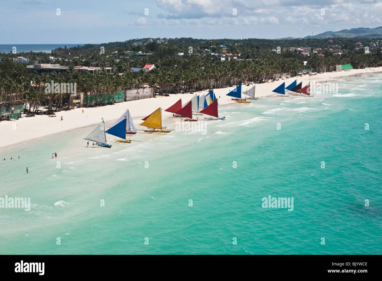 Aerial view of Boracay Islands in Central Philippines Stock Photo Alamy