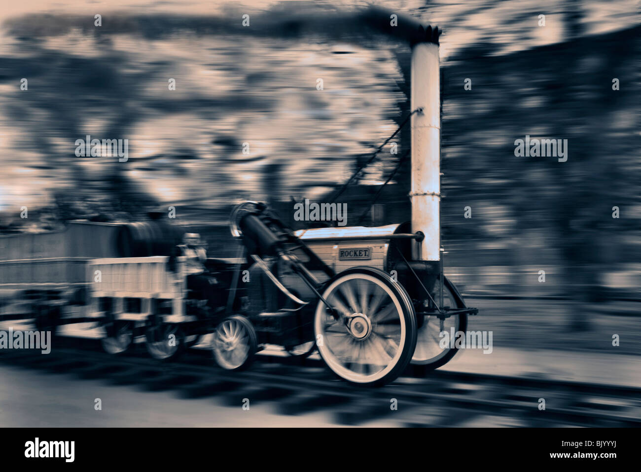 Stephenson's rocket replica hi-res stock photography and