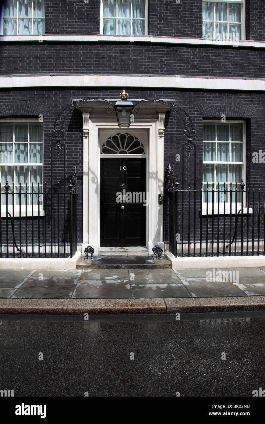 Front door to Number 10 Downing Street Stock Photo