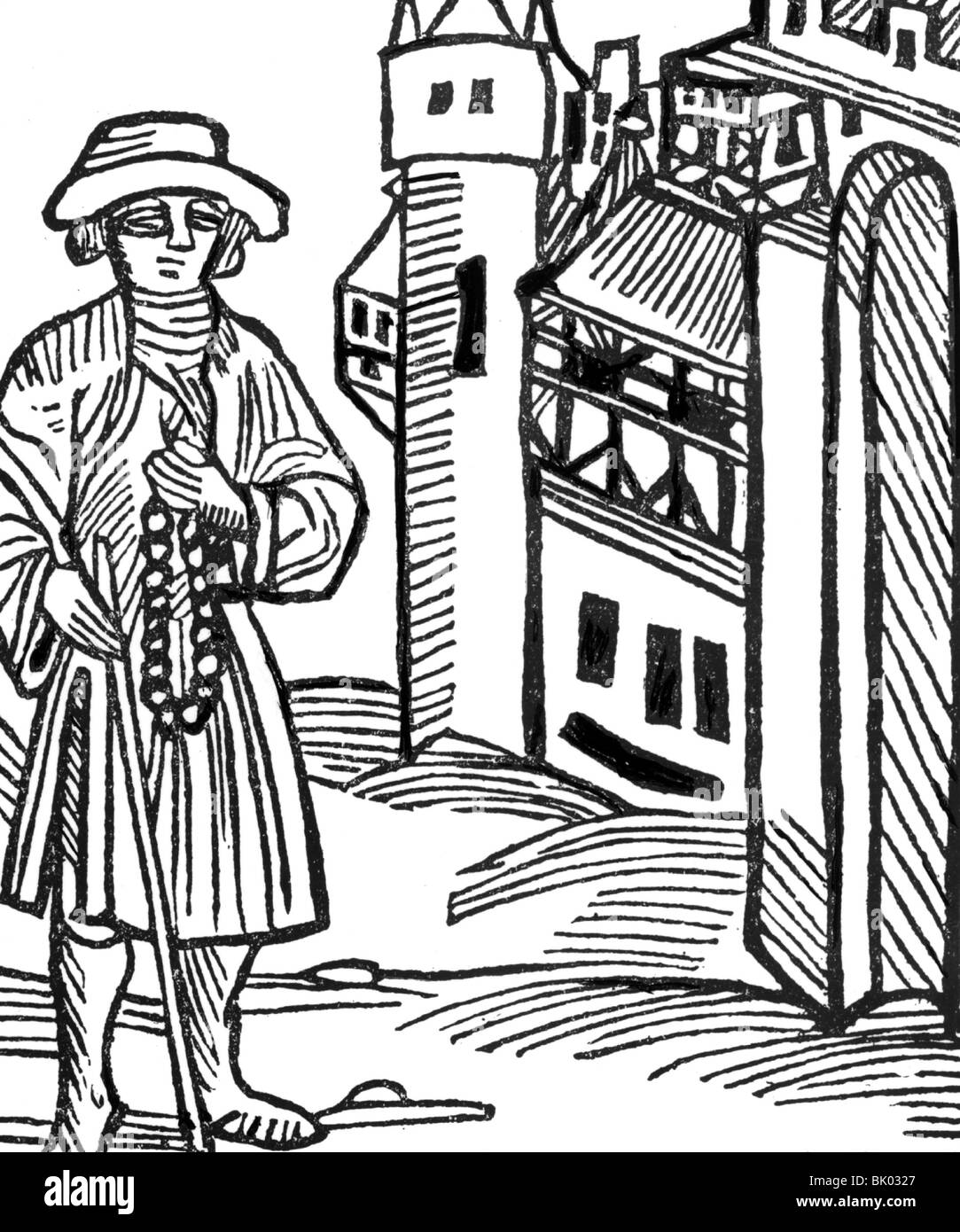 Pilgrims praying Black and White Stock Photos & Images Alamy