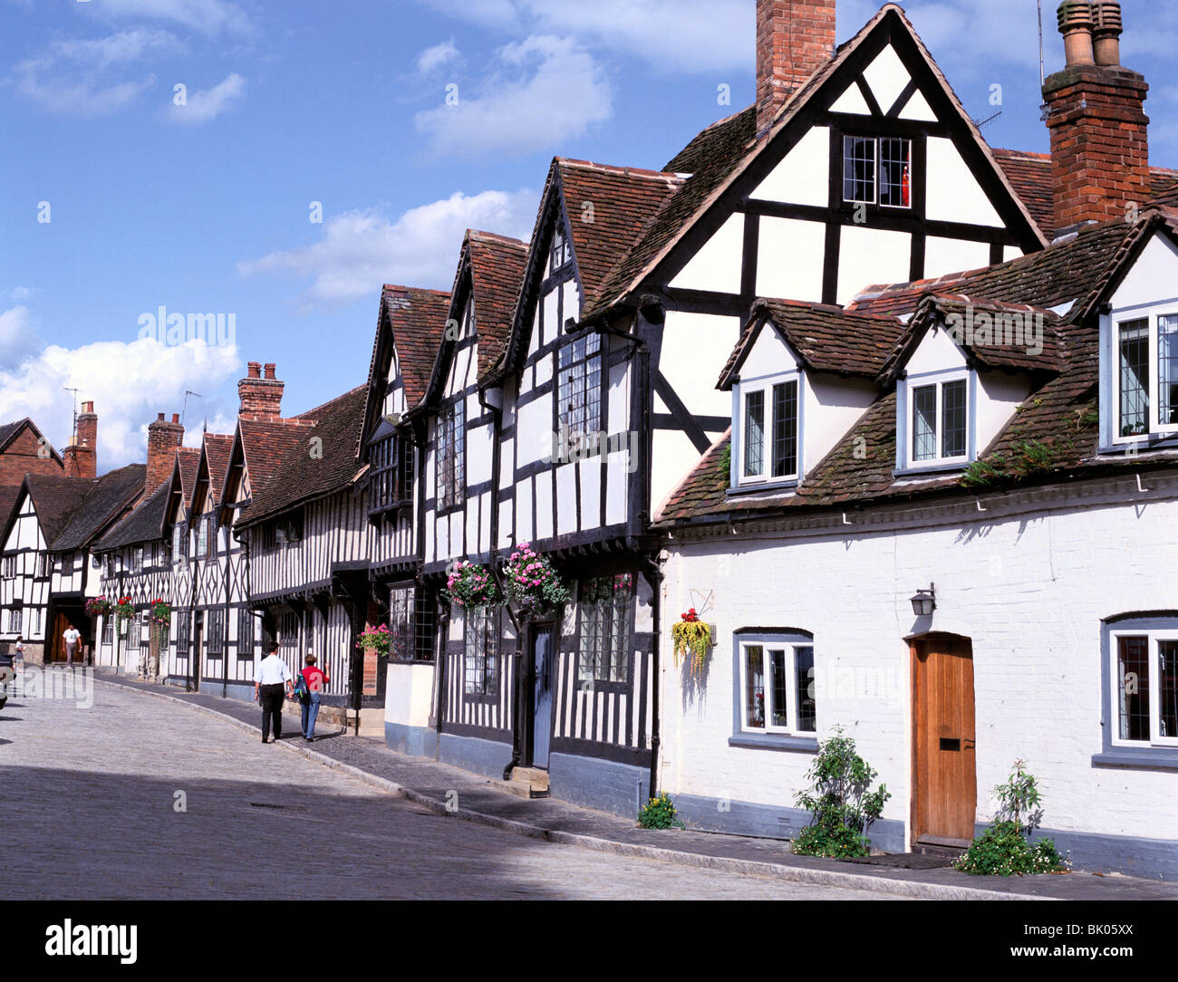 Timberframed Tudor buildings in Mill Street, Warwick Stock Photo Alamy