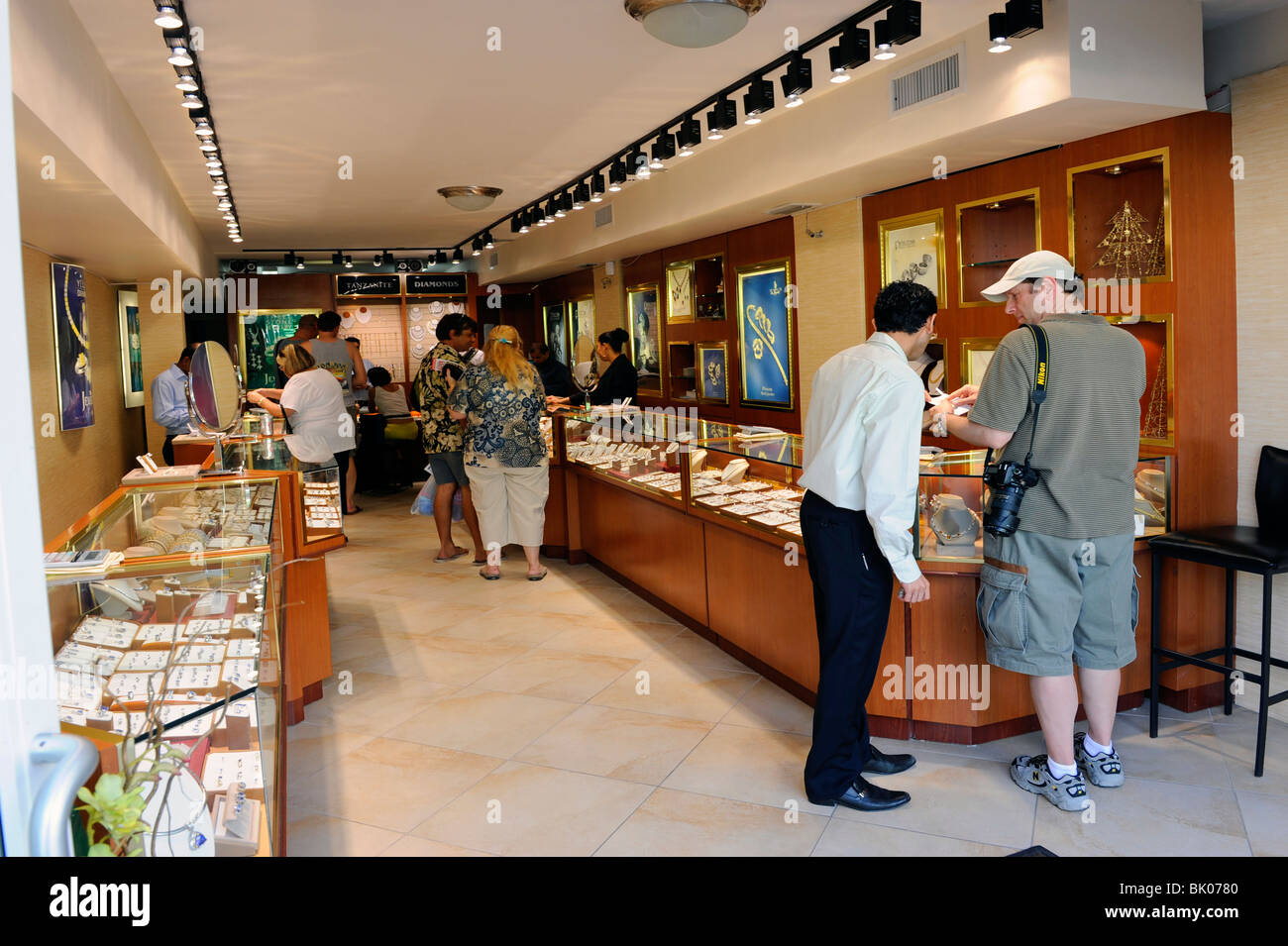 Jewelry shop in Grand Cayman Islands Caribbean Georgetown Stock Photo 