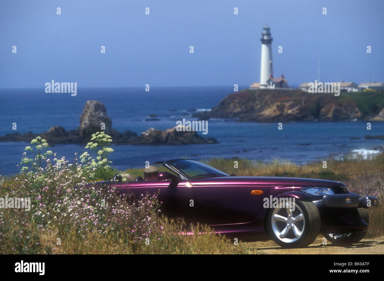 1997 Plymouth Prowler on Highway 1 California USA Stock Photo