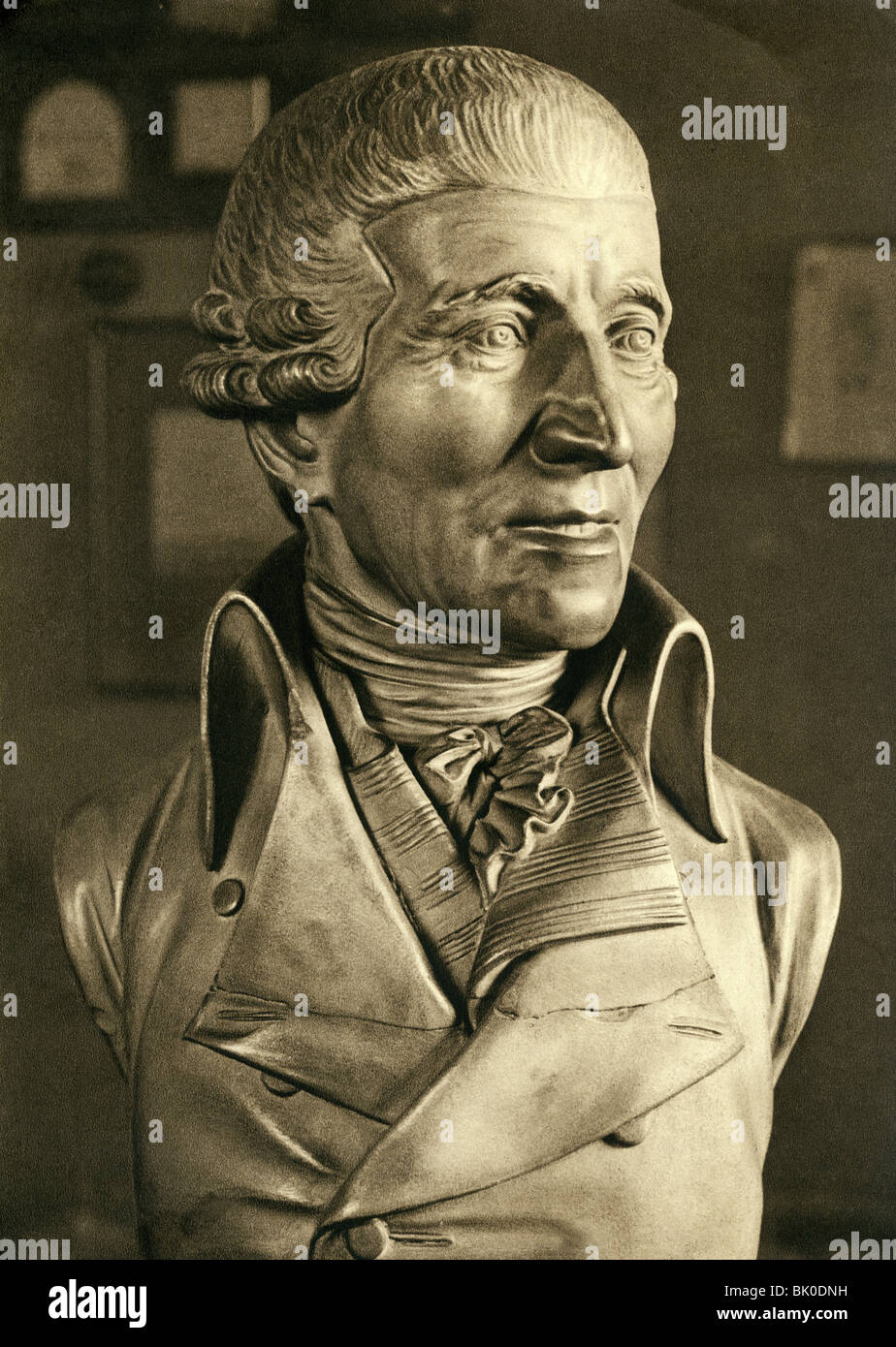 Haydn, Joseph, 31.3.1732 - 31.5.1809, Austrian composer, portrait, bust by  Anton Matthias Grassi (1755 - 1807), 'Atlantis', 1930s, , Stock Photo