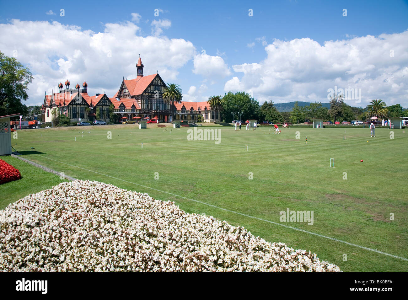 The Rotorua Croquet Club at Government Gardens fronts the Elizabethan