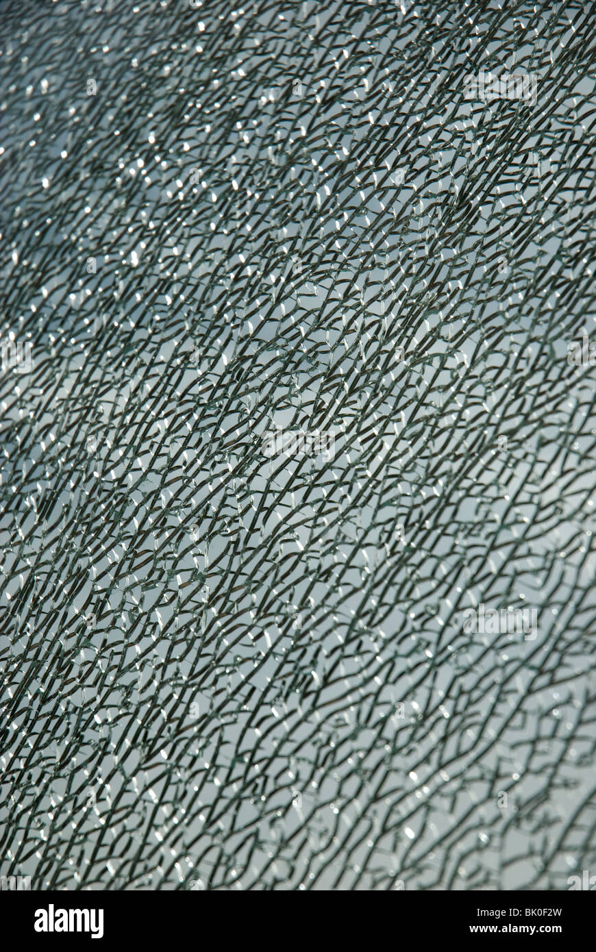 Broken toughened glass Stock Photo Alamy