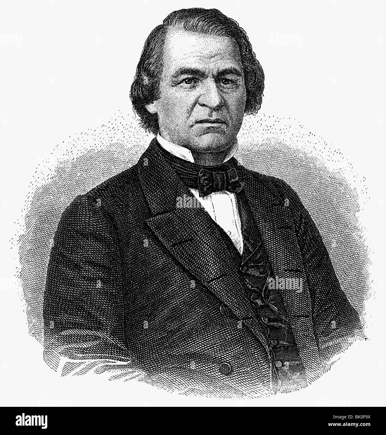 Johnson, Andrew, 29.12.1808 - 21.7.1875, American politician (Dem.), 17th 17. president of the USA 15.4.1865 - 4.3.1869, portrait, 19th century, , Stock Photo