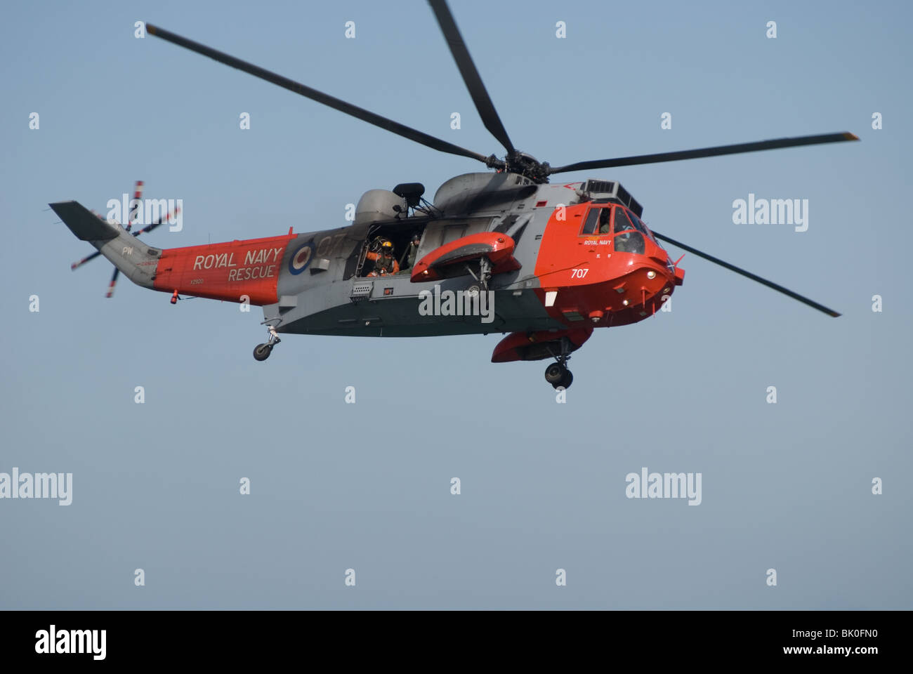 Royal Navy Seaking Helicopter Stock Photo Alamy