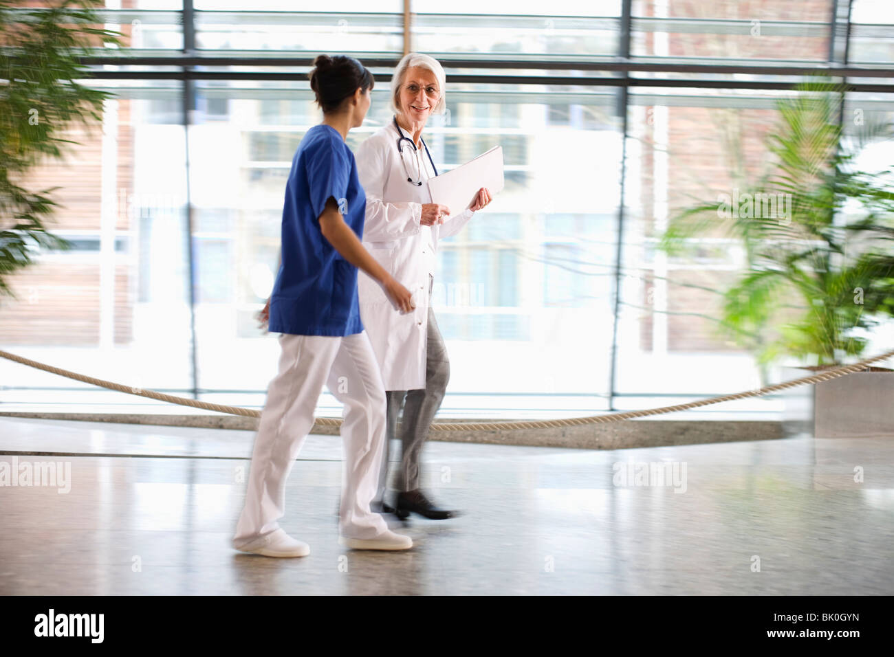 Woman doctor and nurse Stock Photo