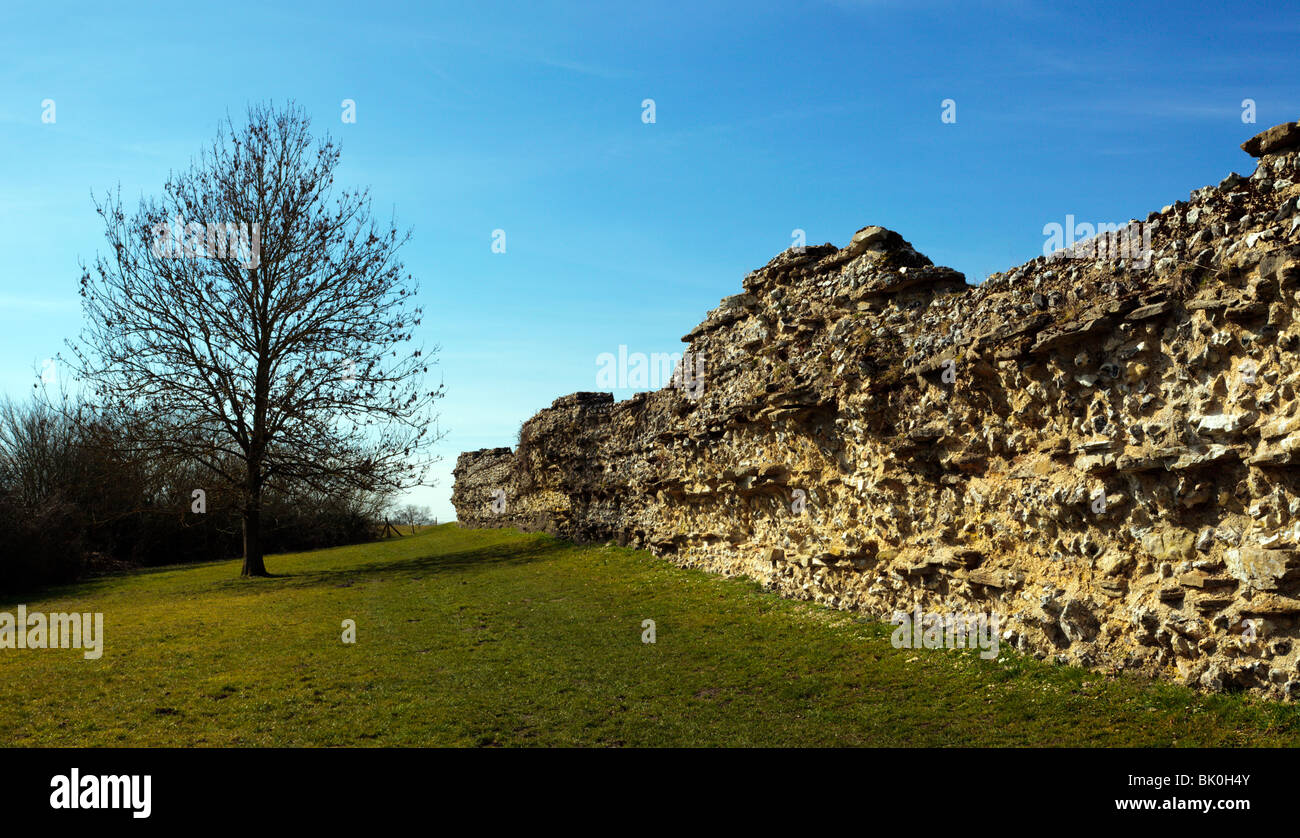 The remaining 2.8Km stone defensive walls of Calleva Atrebatum Roman ...
