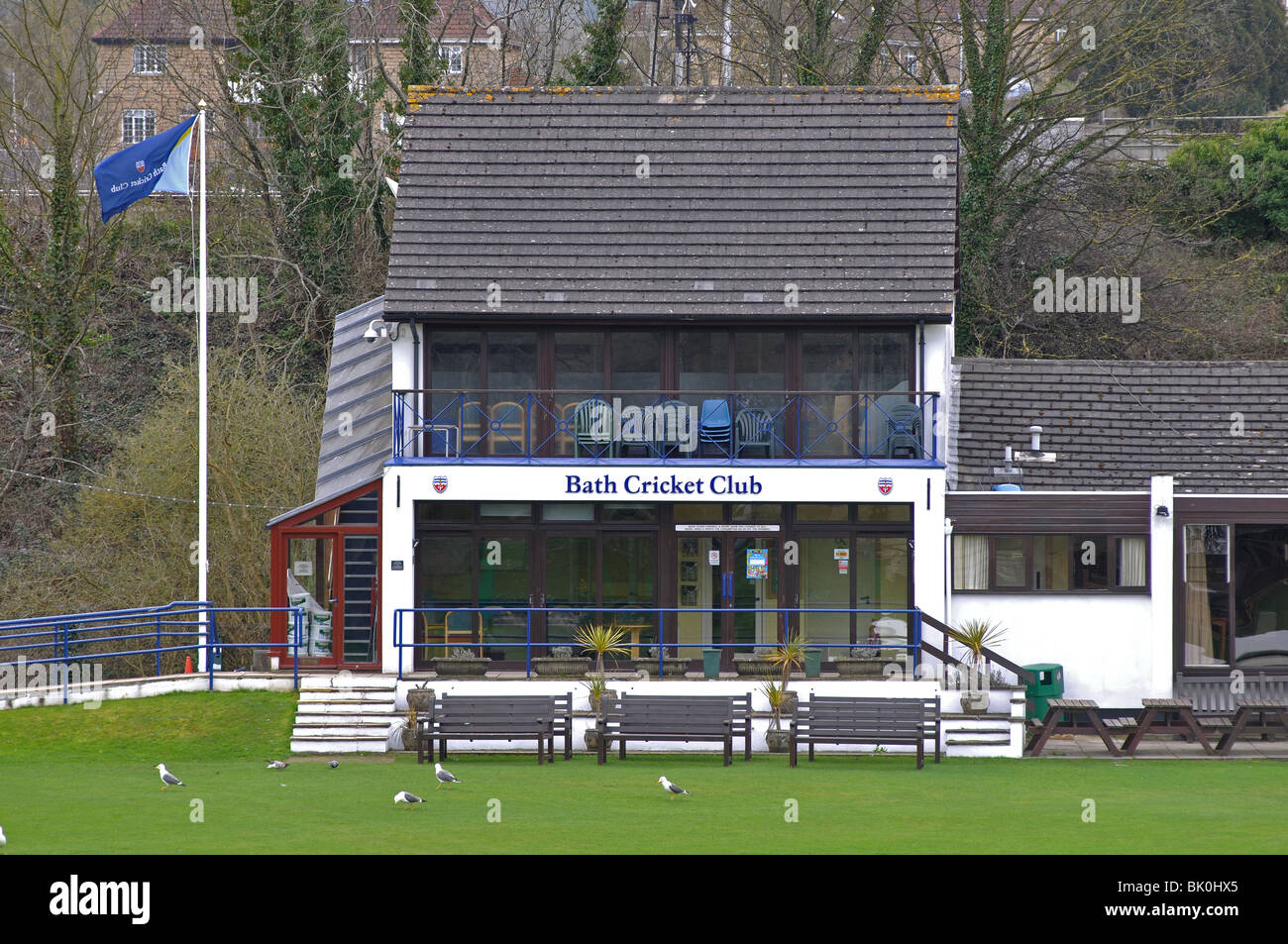 Bath Cricket Club pavilion, Bath, Somerset, England, UK Stock Photo