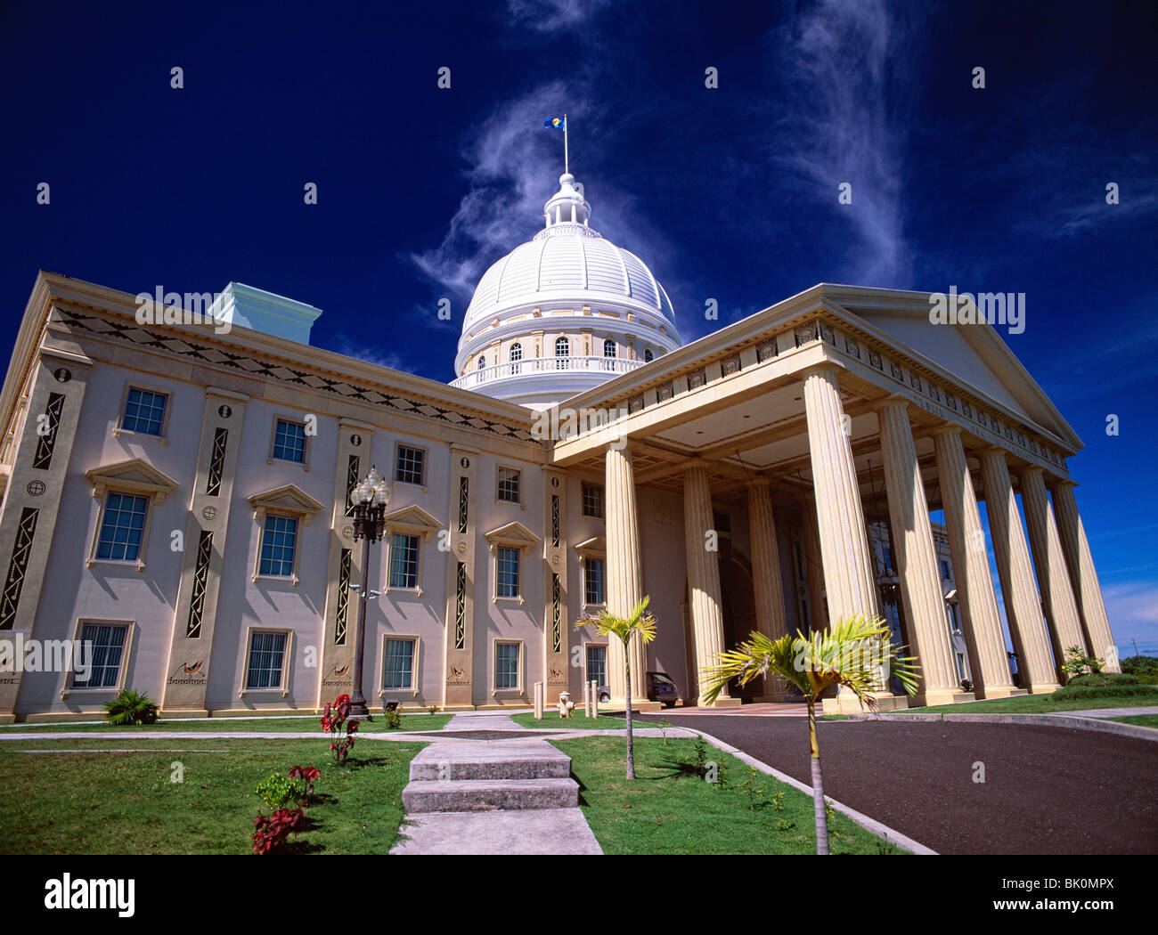 Republic of Palau Capitol Building, Babeldaob Island, Palau Stock Photo