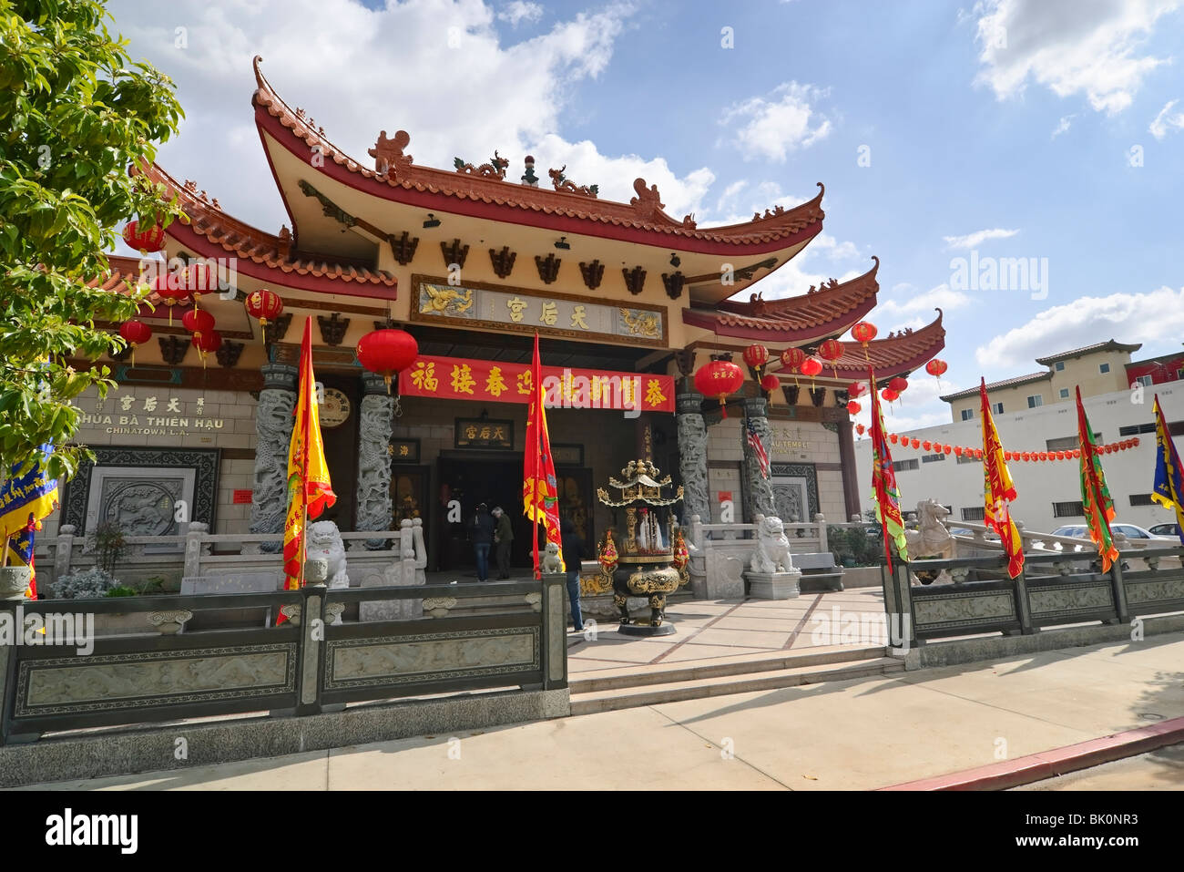 Thien Hau Temple, a Taoist Temple in Chinatown of Los Angeles. Stock Photo