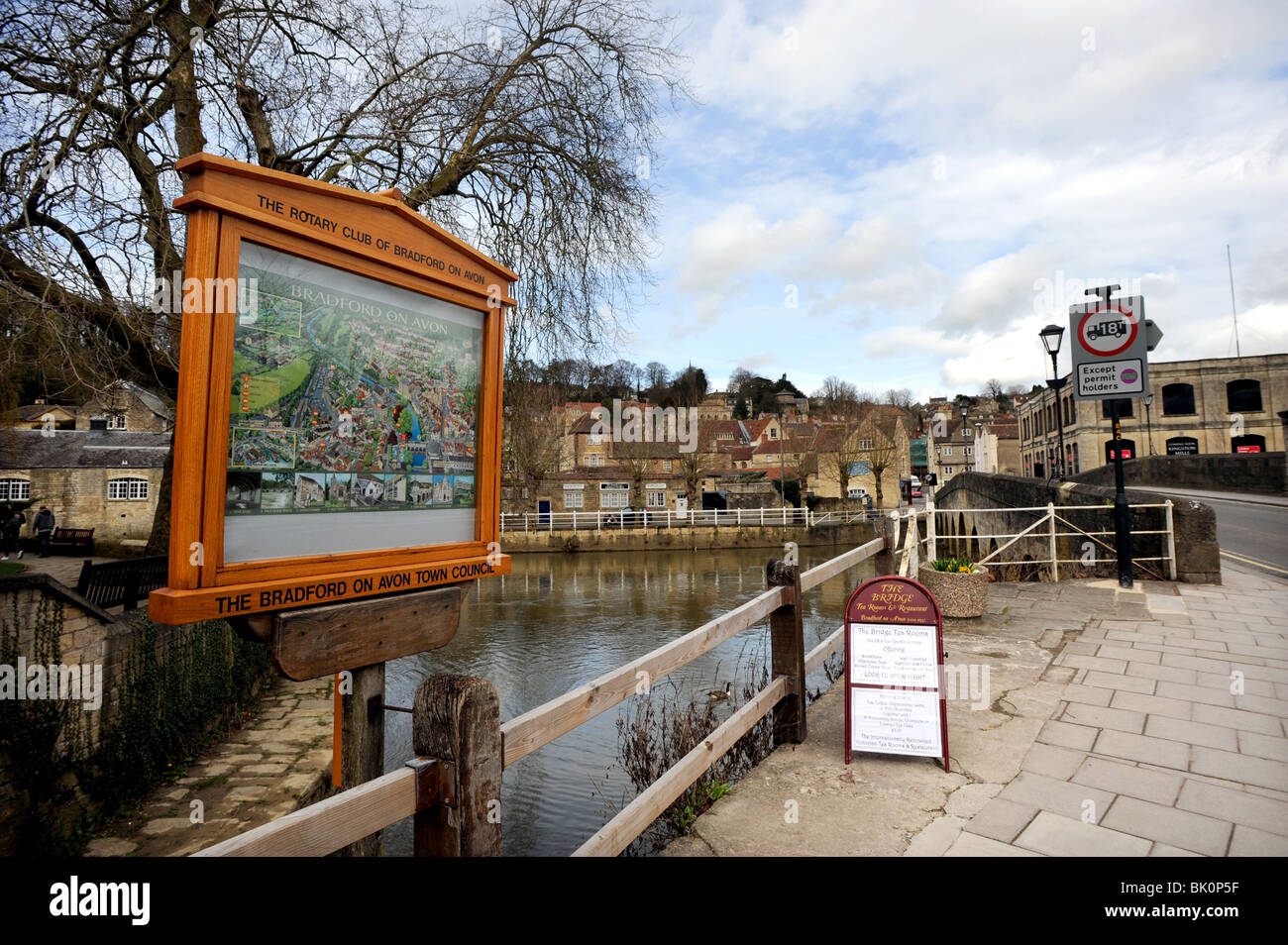 Map showing Bradford on Avon Stock Photo