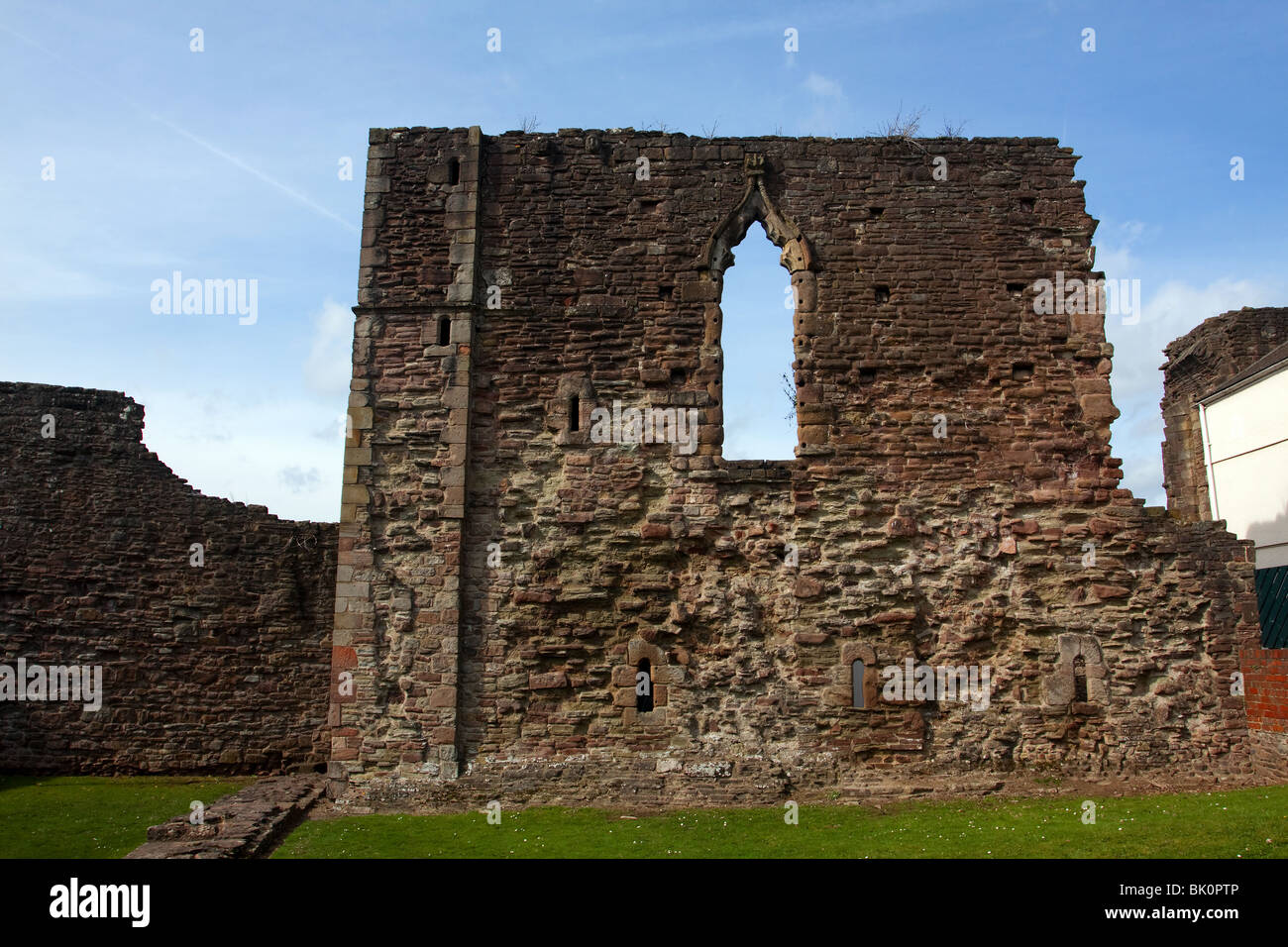 The ruins of Monmouth Castle where the future King Henry V was born Stock Photo