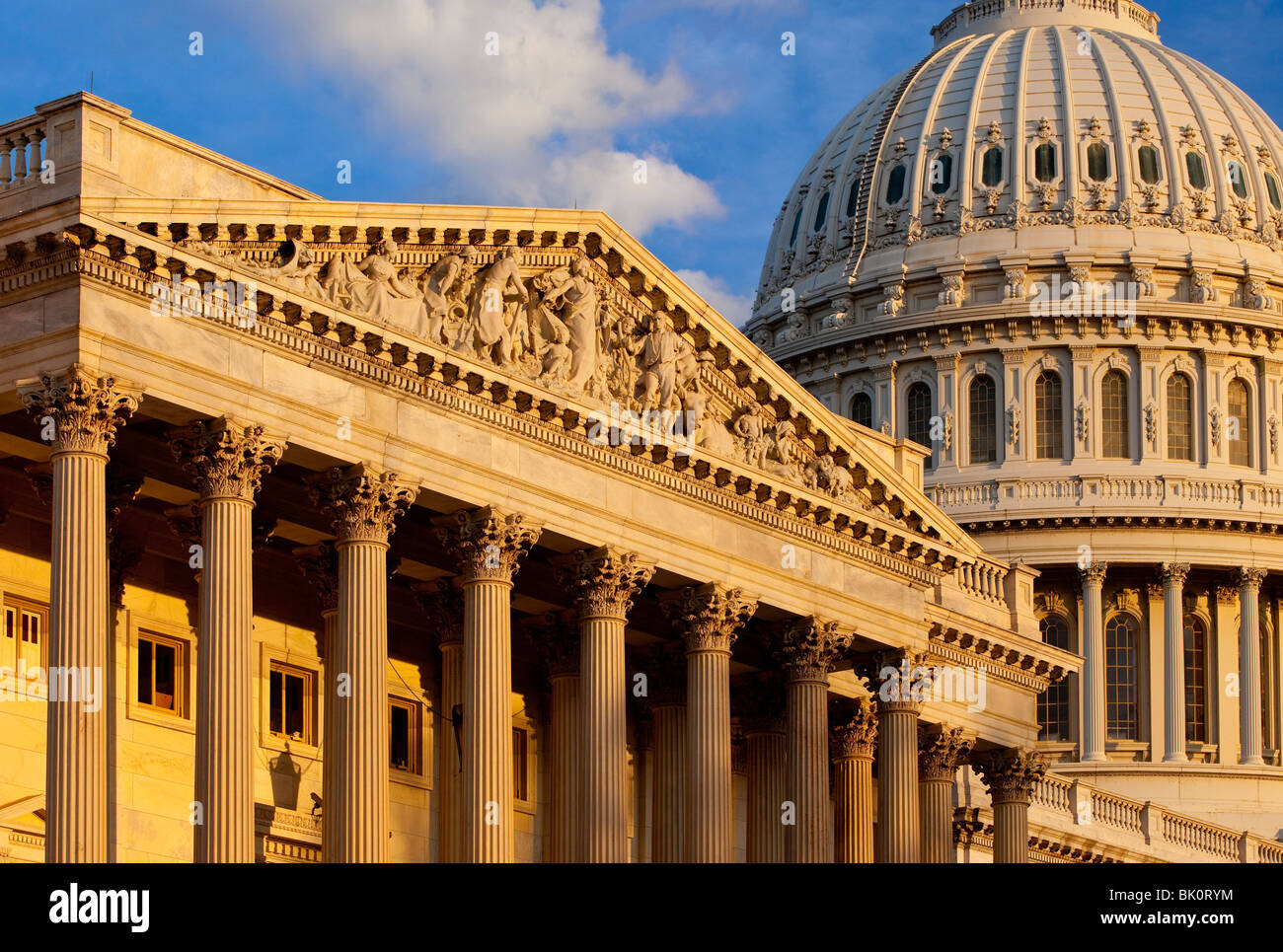 Early morning at the US Capitol Building in Washington DC, USA Stock Photo