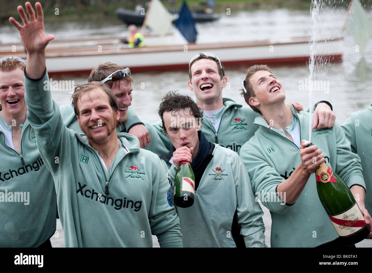 03/04/2010. The 156th Xchanging University Boat Race between Oxford University and Cambridge University Stock Photo