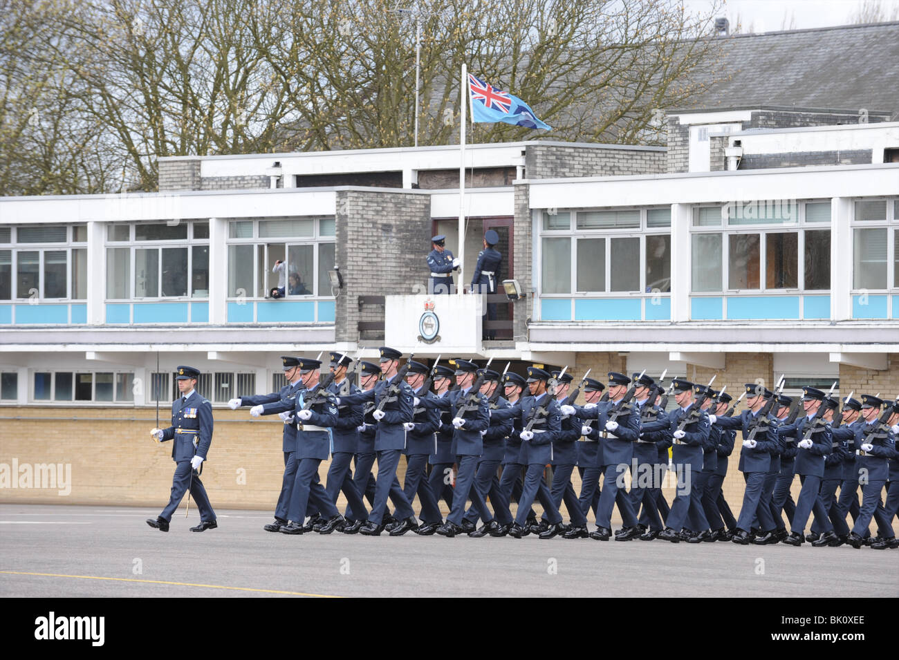 RAF marching on Parade ground Stock Photo