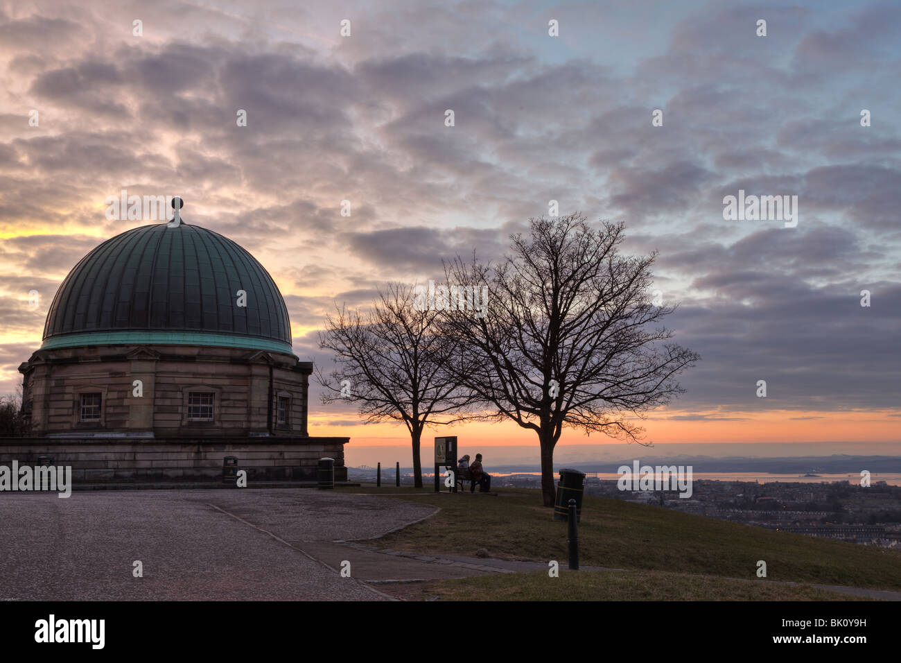 Calton Hill Observatory Stock Photo