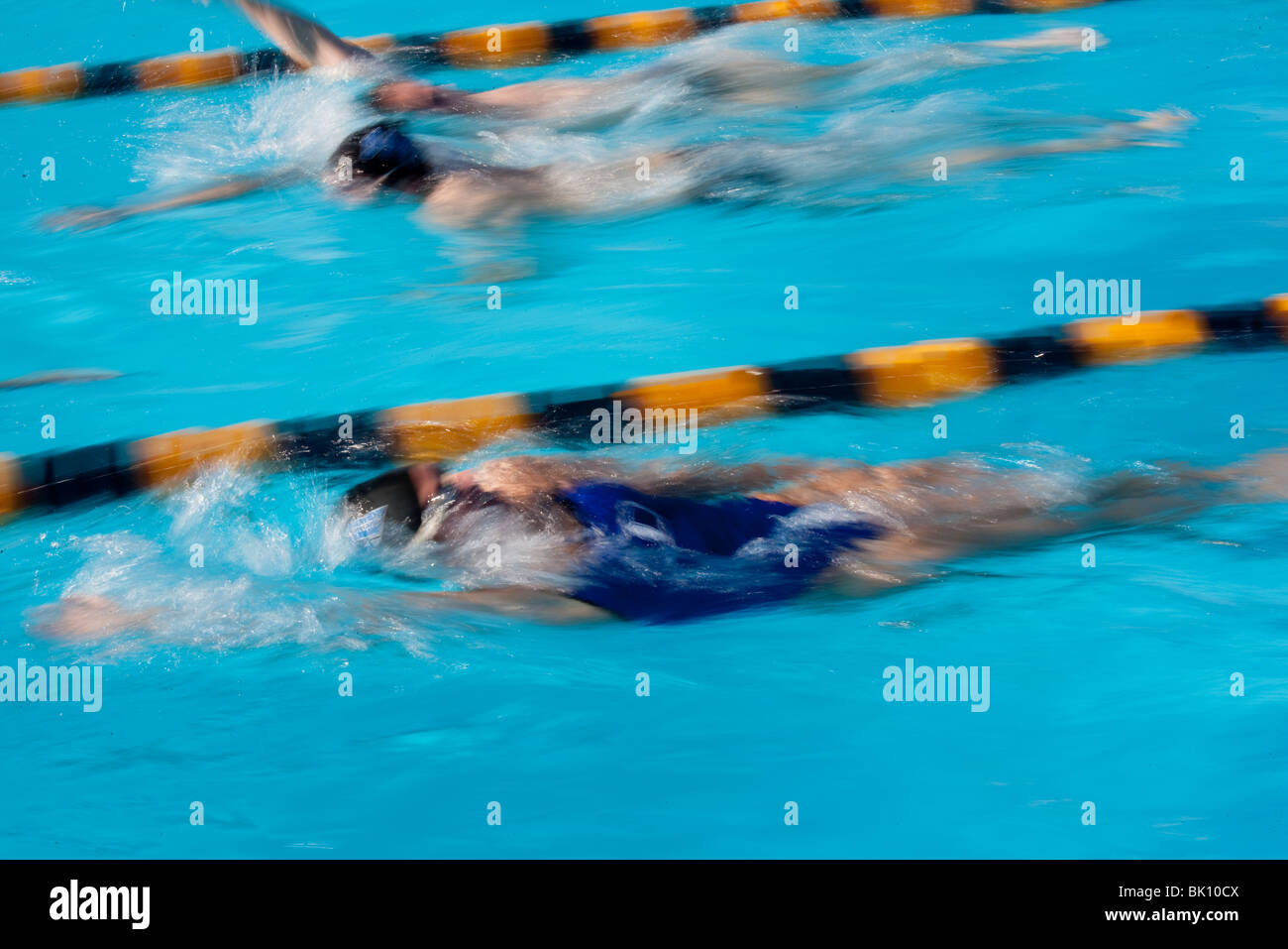 Swimmers train for competition in the Orange Bowl Classic Swim Meet