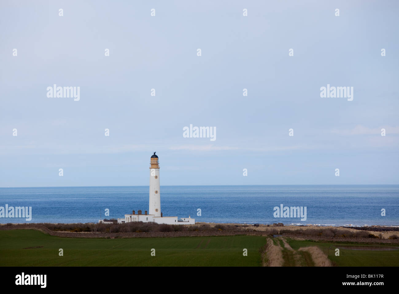 Barns Ness Lighthouse, near Dunbar, Scotland Stock Photo