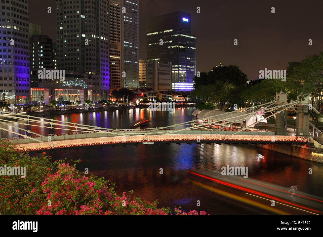 Singapore boat quay night hi-res stock photography and images - Alamy