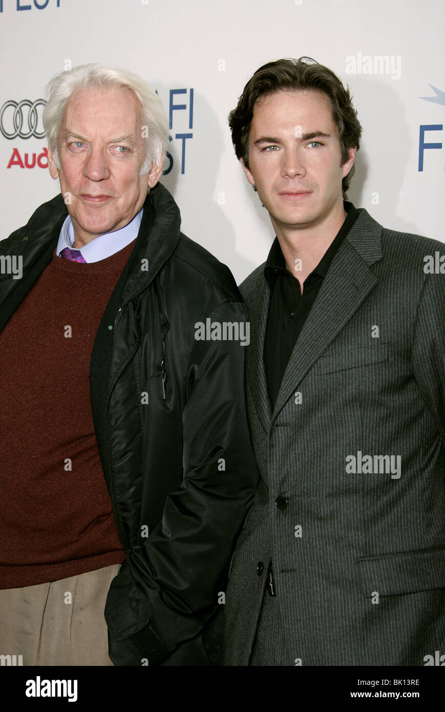 DONALD SUTHERLAND & JAMES D'ARCY AN AMERICAN HAUNTING PREMIER AFI FEST 2005 ARCLIGHT HOLLYWOOD LOS ANGELES USA 05 November Stock Photo