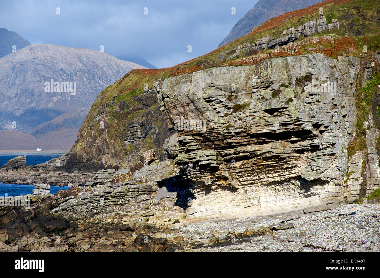 Scotland, Skye island, Elgol, the Cuillins mountains Stock Photo