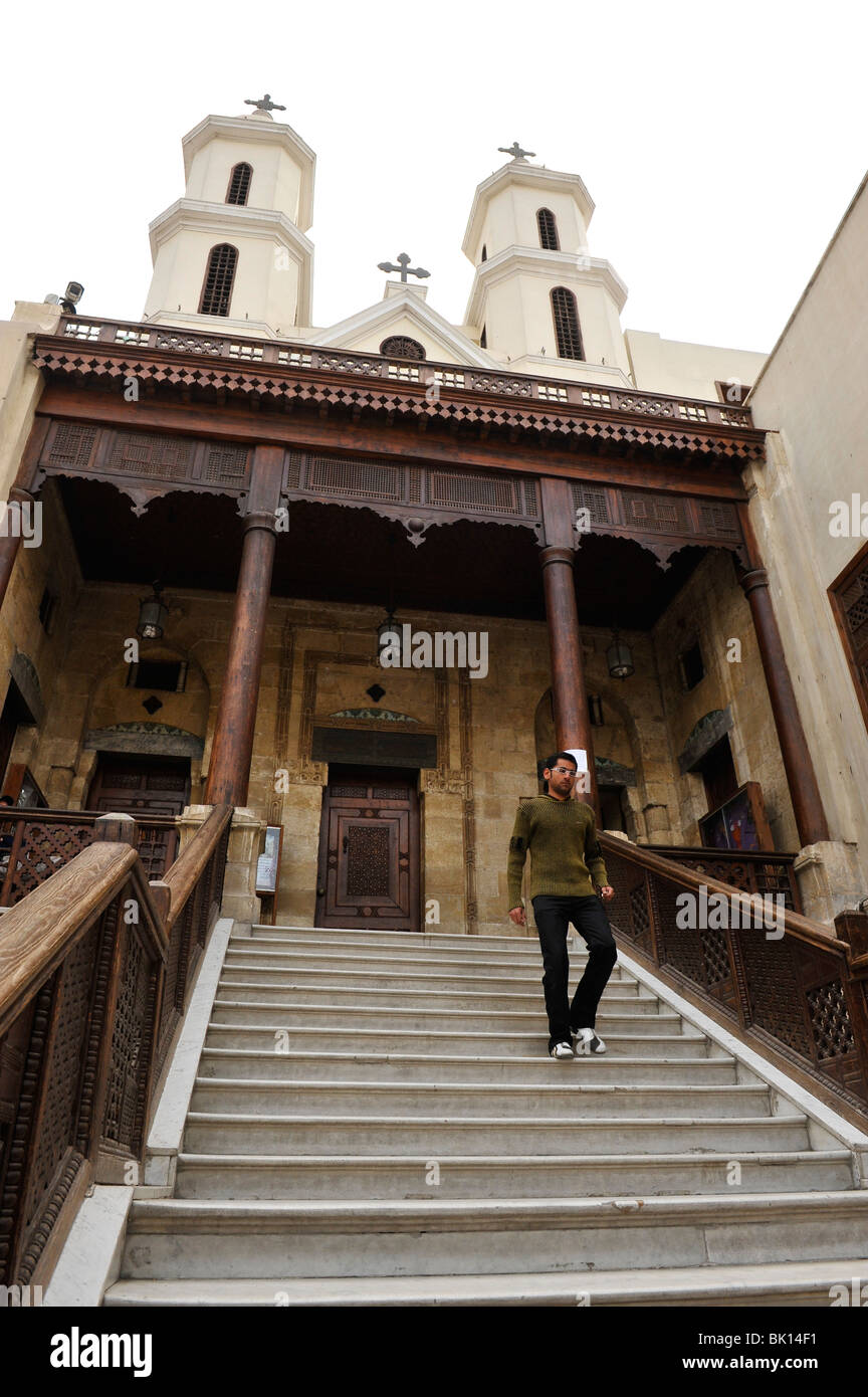 hanging church , coptic cairo , cairo , egypt Stock Photo