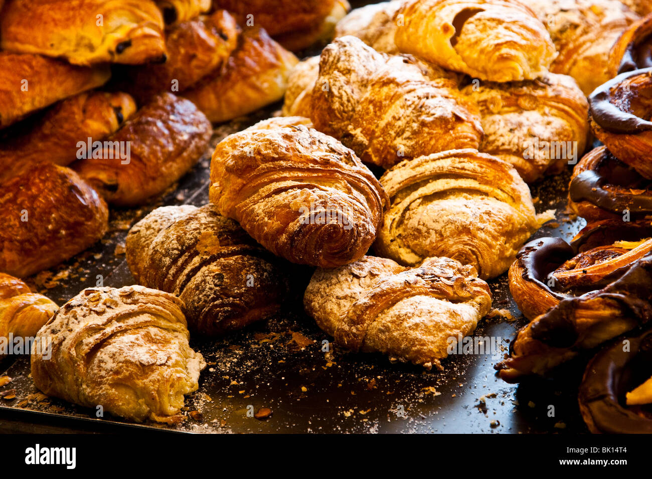 Pastries on display in bakery in Christianshavn Stock Photo Alamy