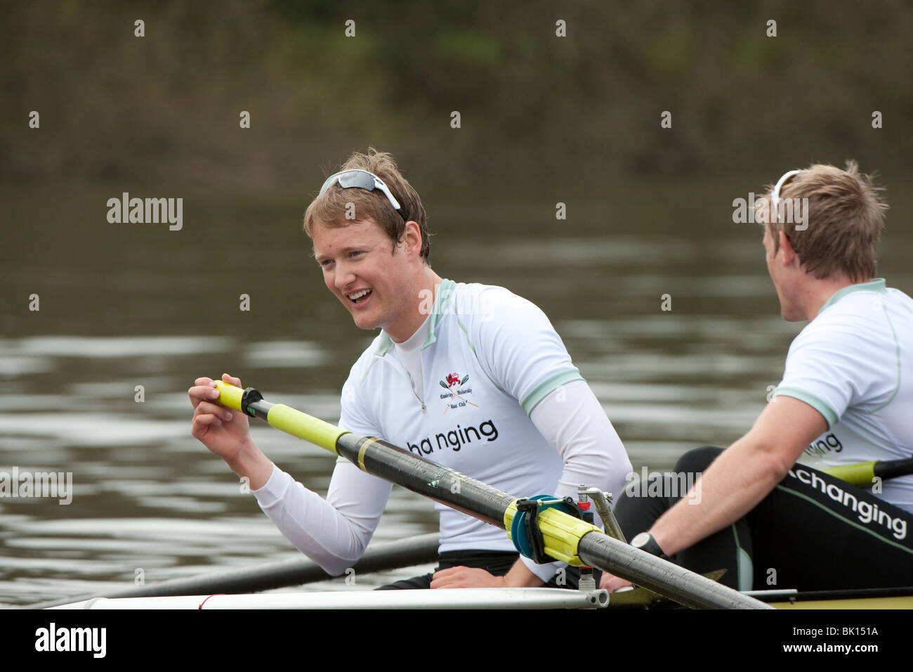 03/04/2010. The 156th Xchanging University Boat Race between Oxford University and Cambridge University Stock Photo