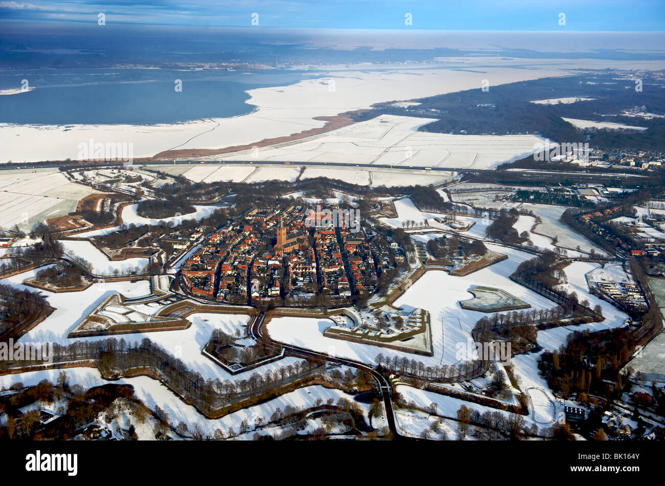 Naarden vesting in wintertime Stock Photo