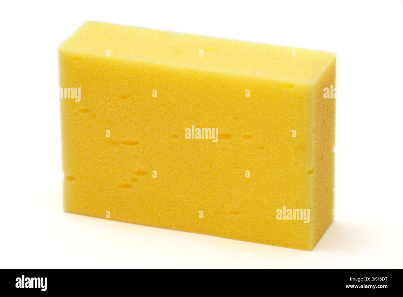 oblong yellow sponge Stock Photo