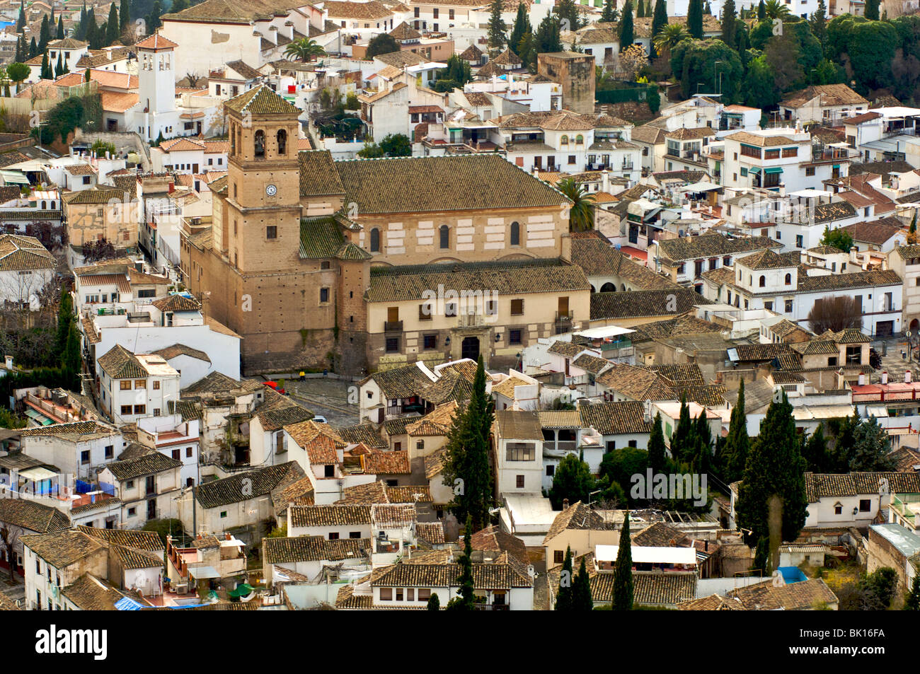 Granada, church of Albaicin Stock Photo