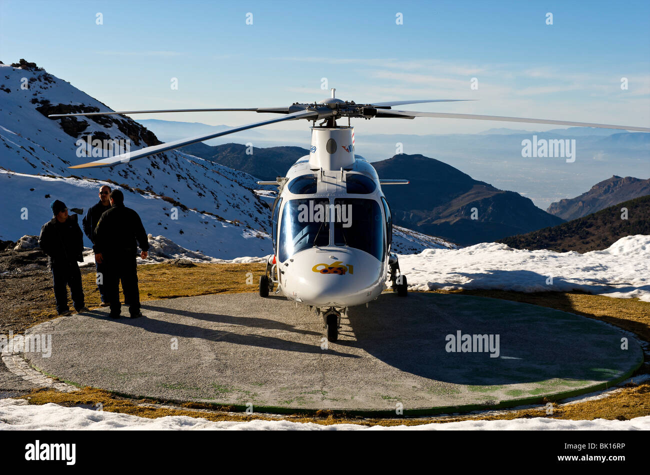 Sierra Nevada, rescue helicopter Stock Photo Alamy