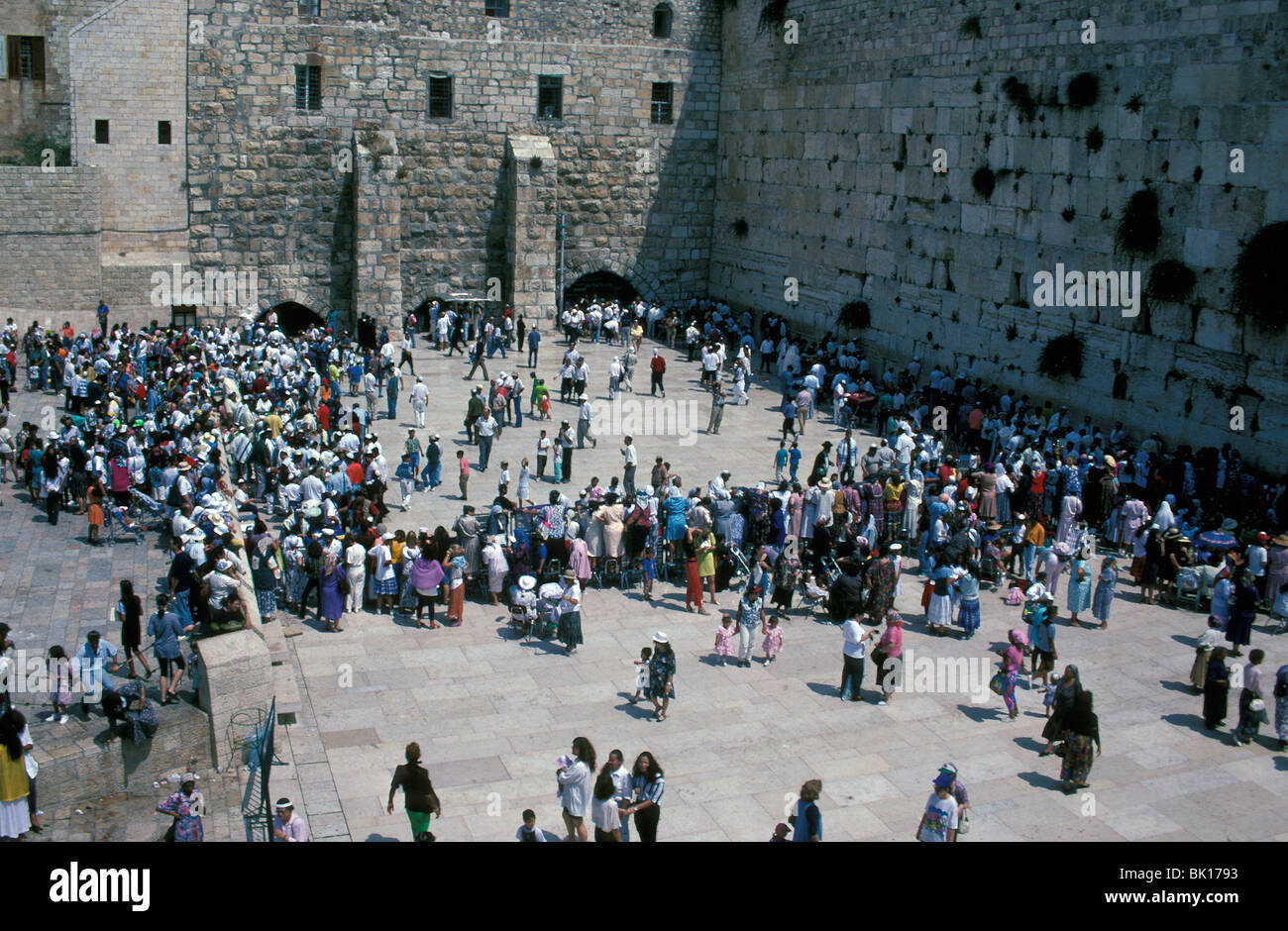 Jerusalem, old city, view on the wailing wall Stock Photo