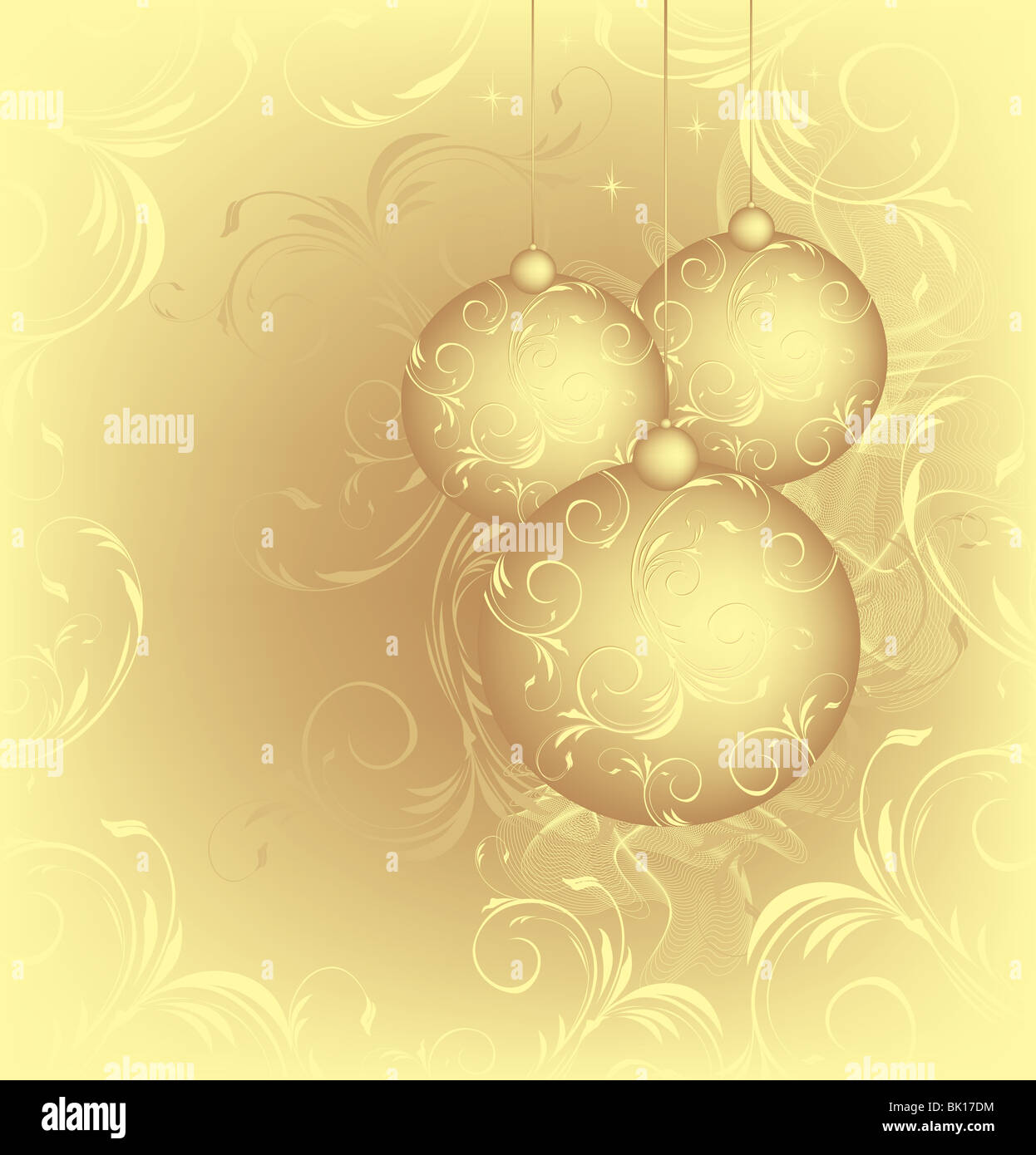 Christmas background with balls and decorative ornament Stock Photo - Alamy