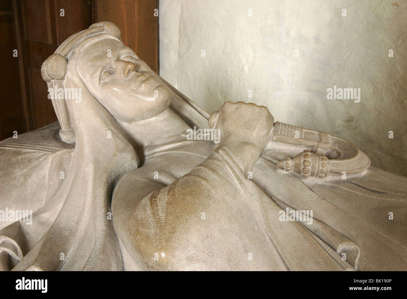 Lawrence of Arabia effigy, St Martin's Church, Wareham, Dorset. Stock Photo