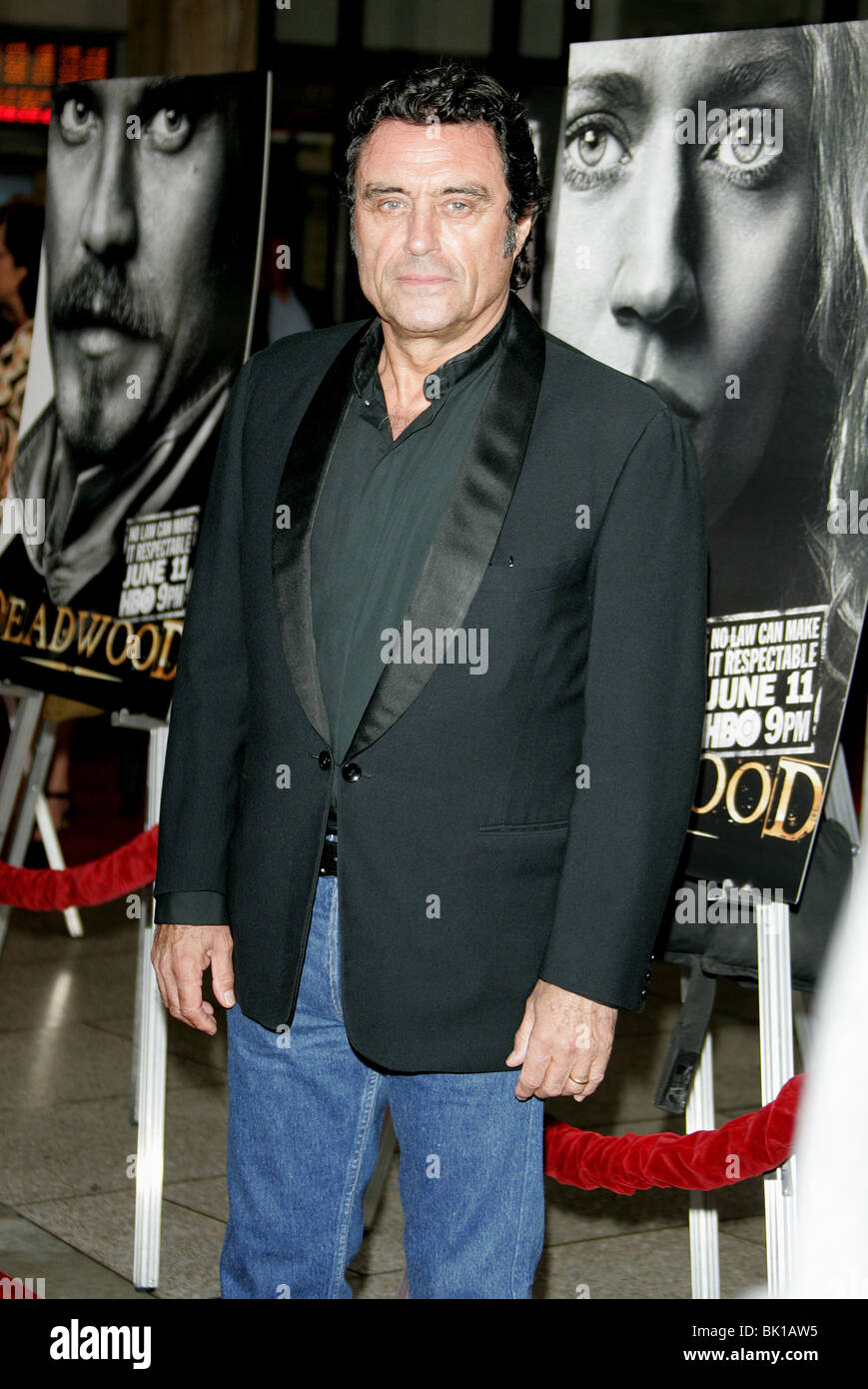 IAN MCSHANE DEADWOOD SEASON 2 PREMIERE CINERAMA DOME HOLLYWOOD LOS ANGELES USA 06 June 2006 Stock Photo