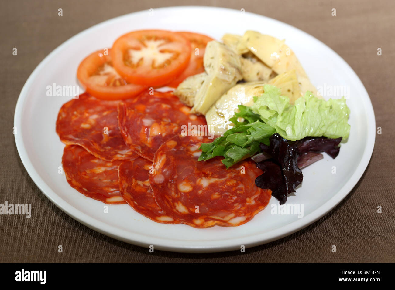 Napoli Piccante Salami and Antipasto Stock Photo Alamy